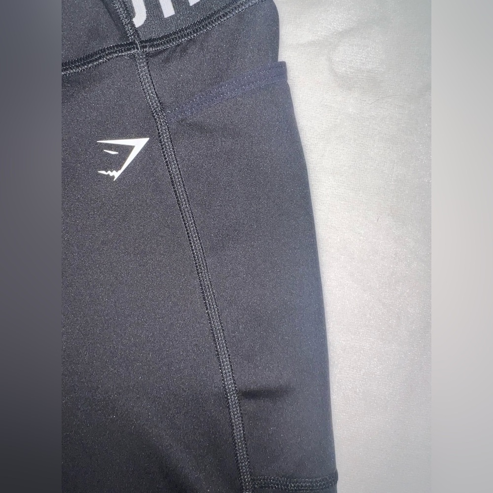 Gymshark Black High-Waisted Pocket Biker Shorts | Size M | NWOT - Picture 5 of 8